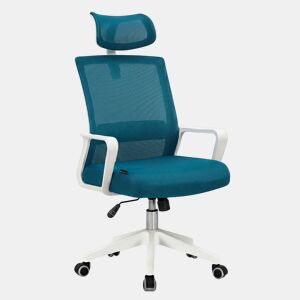 Cadeira de escritório ergonômica Dafne Tex 111-121x51 cm Blanco - Turquesa 51 x 121 x 51 cm