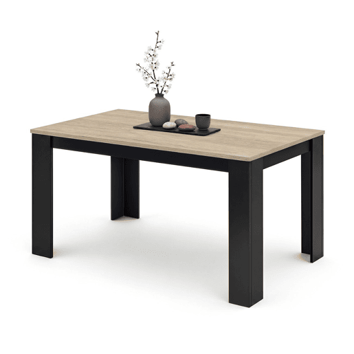 Mesa de jantar Naya Negro - Roble Canadian 140 x 75 x 80 cm