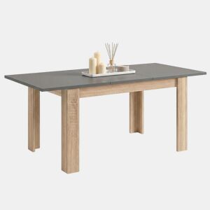 Mesa de jantar extensível 140-190x90 cm Sira Roble Canadian - Grafito 190 x 78 x 90 cm