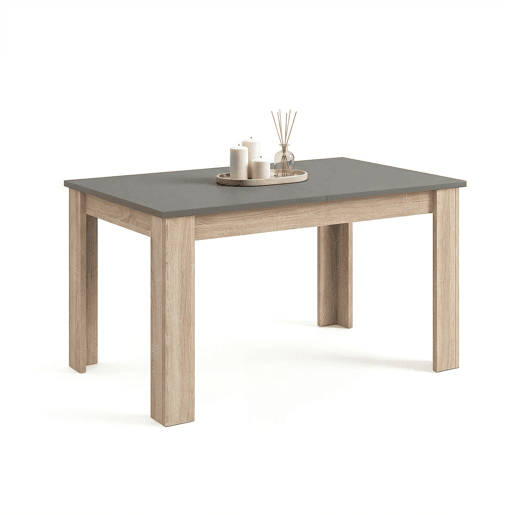 Mesa de jantar extensÃvel 140-190x90 cm Sira Roble Canadian - Grafito 190 x 78 x 90 cm Mesa de jantar extensÃvel 140-190x90 cm Sira Roble Canadian - Grafito 190 x 78 x 90 cm