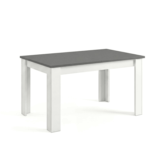 Mesa de jantar extensível 140-190x90 cm Sira Artik Branco (Branco mate) - Cinzento antracite 190 x 78 x 90 cm