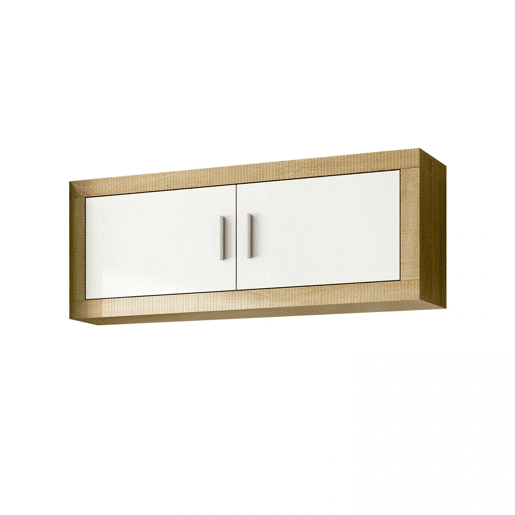 Móvel alto Nuka 2 portas Cambria - Branco 130 x 46 x 27,9 cm