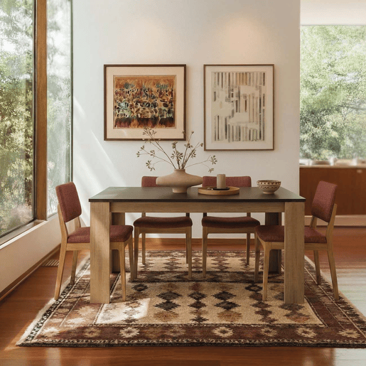 Mesa de jantar Naya Roble Canadian - Grafito 140 x 75 x 80 cm