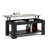 Mesa de centro com arrumação 102x43-54 cm Lya Negro Mate - Gris Cemento 50 x 54 x 50 cm