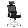 Cadeira de escritório ergonômica Dafne Tex 111-121x51 cm Branco - Preto 51 x 121 x 51 cm
