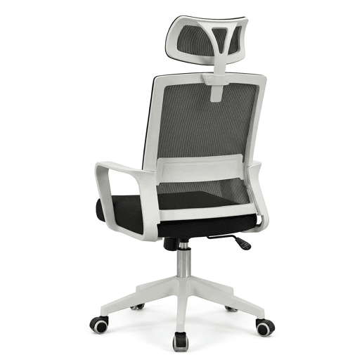 Cadeira de escritório ergonômica Dafne Tex 111-121x51 cm Branco - Preto 51 x 121 x 51 cm