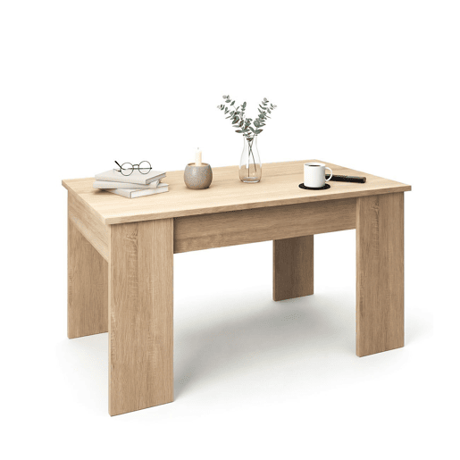 Mesa de centro elevável Norak Carvalho canadiano 90 x 43,5 x 50 cm