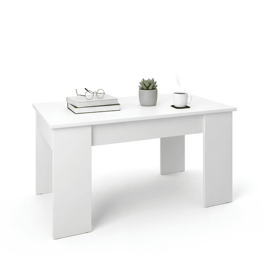 Mesa de centro elevável Norak Artik White (Branco mate) 90 x 43,5 x 50 cm