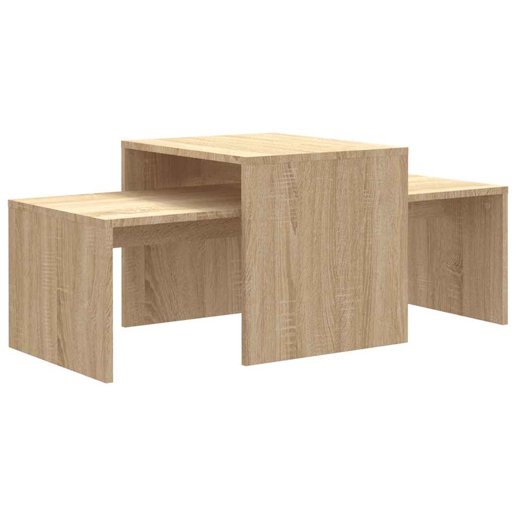 2 uds Mesas de Centro - Mesas de Café 100x48 Madera Clara