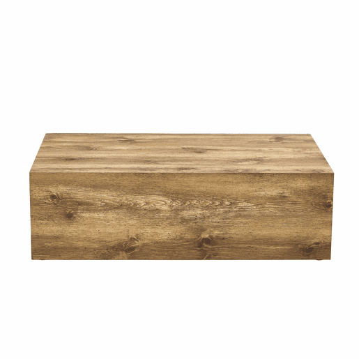 Mesa de centro retangular 90x50x30 cm - textura de madeira, MDF, por montar, pés antiderrapantes, estilo moderno de luxo - cor de madeira
