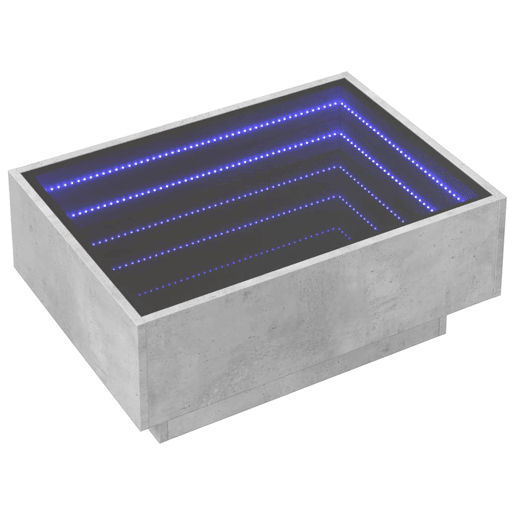 Mesa de Centro, Mesa baixa c LEDs 70x50x30 cm derivados de madeira