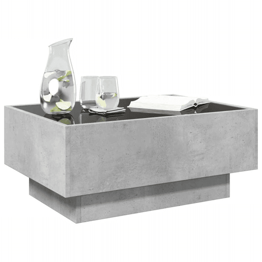 Mesa de Centro, Mesa baixa c LEDs 70x50x30 cm derivados de madeira