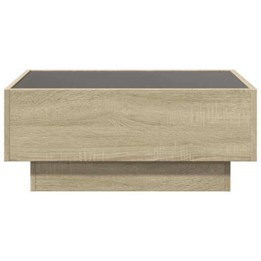 Mesa de Centro, Mesa baixa c LEDs 70x50x30 cm derivados de madeira