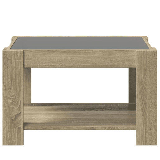 Mesa de Centro, Mesa baixa c LEDs 73x53x45 cm derivados de madeira