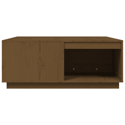 Mesa de Centro, Mesa baixa, 100x101x40,5cm madeira pinho maciça castanho mel