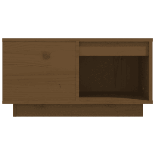 Mesa de Centro, Mesa baixa, 60x61x32,5 cm madeira pinho maciça castanho-mel