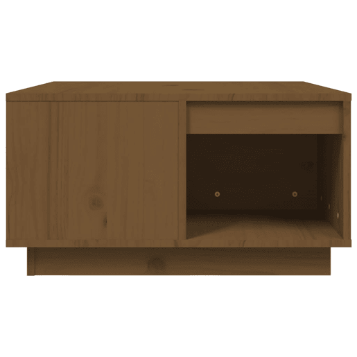 Mesa de Centro, Mesa baixa, 60x61x32,5 cm madeira pinho maciça castanho-mel