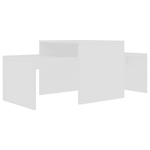 Conjunto de 2 Mesas de Centro - Mesas baixas 100x48x40 cm derivados madeira branco