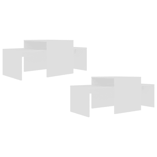Conjunto de 2 Mesas de Centro - Mesas baixas 100x48x40 cm derivados madeira branco