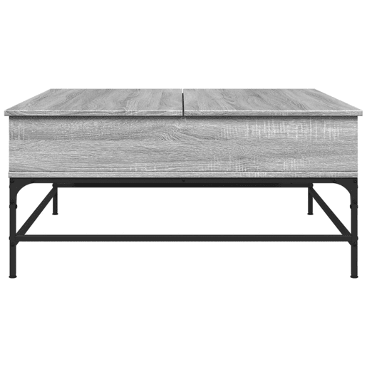 Mesa de Centro, Mesa baixa, 95x95x45 cm derivados madeirametal cinza sonoma