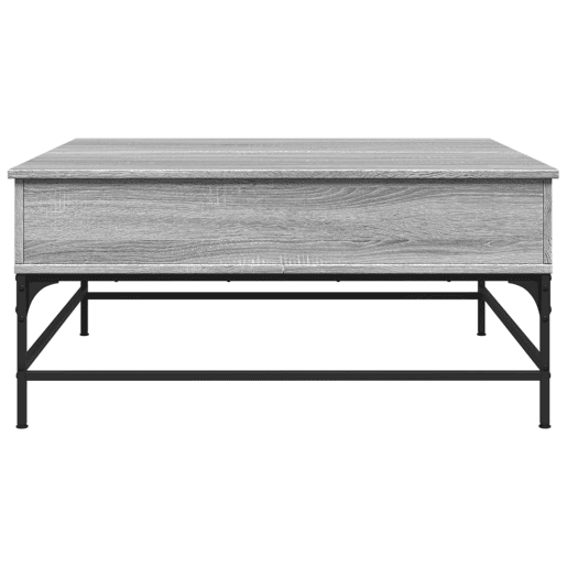Mesa de Centro, Mesa baixa, 95x95x45 cm derivados madeirametal cinza sonoma