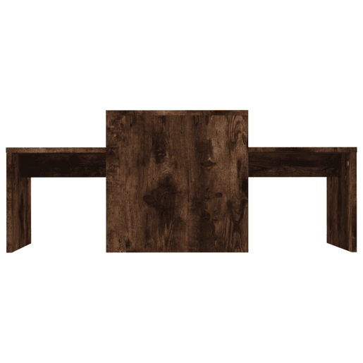 Conjunto de 2 Mesas de Centro - Mesas baixas 100x48x40 cm derivados madeira cor fumado