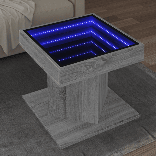 Mesa de Centro, Mesa baixa c LEDs 50x50x45 madeira processada Mesa de Centro, Mesa baixa c LEDs 50x50x45 madeira processada
