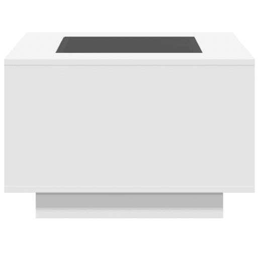 Mesa de Centro, Mesa baixa, cLEDs 60x60x40cm contraplacado branco brilhante