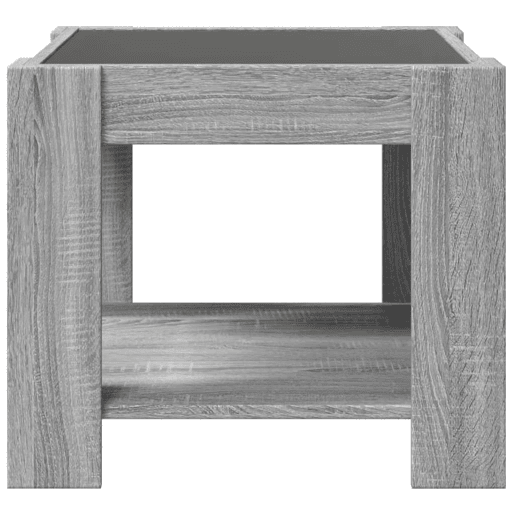 Mesa de Centro, Mesa baixa c LEDs 53x53x45 cm derivados de madeira
