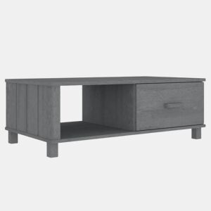 Mesa de Centro, Mesa baixa, 100x55x35 cm pinho maciço cinza-escuro
