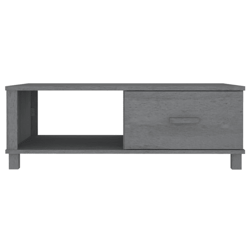 Mesa de Centro, Mesa baixa, 100x55x35 cm pinho maciço cinza-escuro