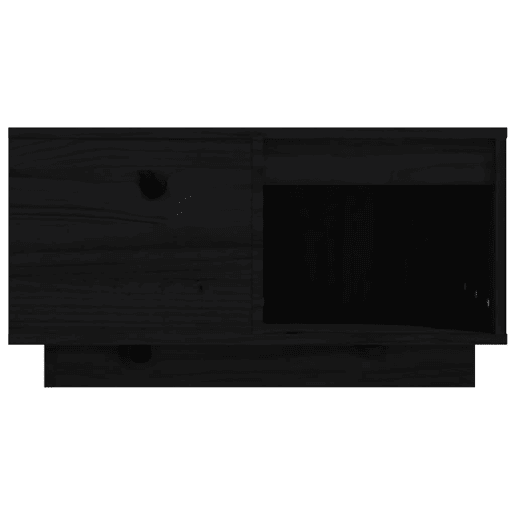 Mesa de Centro, Mesa baixa, 60x61x32,5 cm madeira de pinho maciça preto