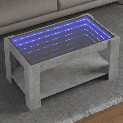 Mesa de Centro, Mesa baixa c LEDs 93x53x45 derivados de madeira