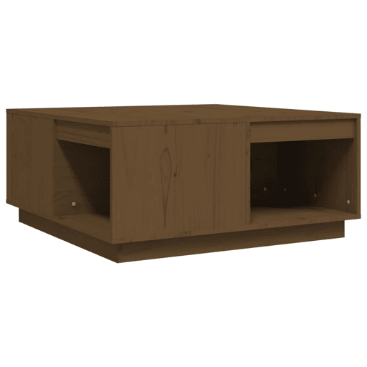 Mesa de Centro, Mesa baixa, 80x81x36,5 cm madeira pinho maciça castanho mel