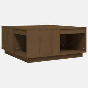 Mesa de Centro, Mesa baixa, 80x81x36,5 cm madeira pinho maciça castanho mel