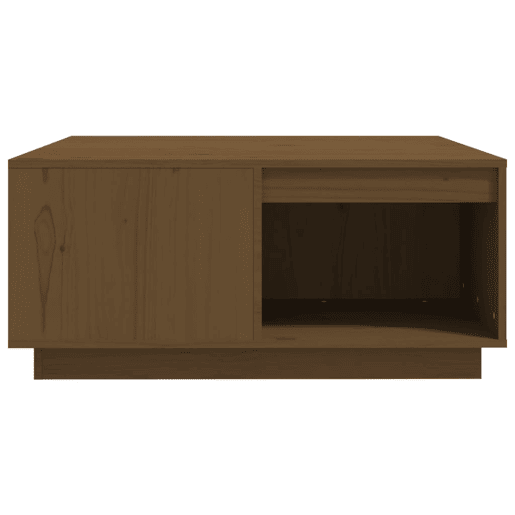Mesa de Centro, Mesa baixa, 80x81x36,5 cm madeira pinho maciça castanho mel