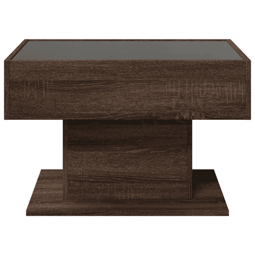 Mesa de Centro, Mesa baixa c LEDs 70x50x45 cm derivados de madeira