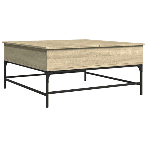 Mesa de Centro, Mesa baixa, 95x95x45 cm deriv. madeirametal carvalho sonoma