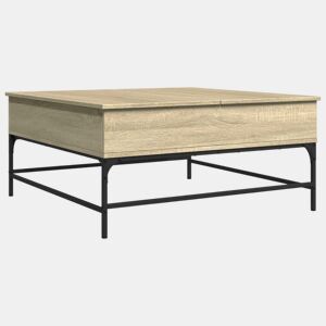 Mesa de Centro, Mesa baixa, 95x95x45 cm deriv. madeirametal carvalho sonoma
