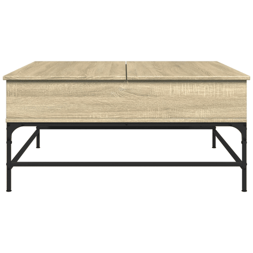 Mesa de Centro, Mesa baixa, 95x95x45 cm deriv. madeirametal carvalho sonoma