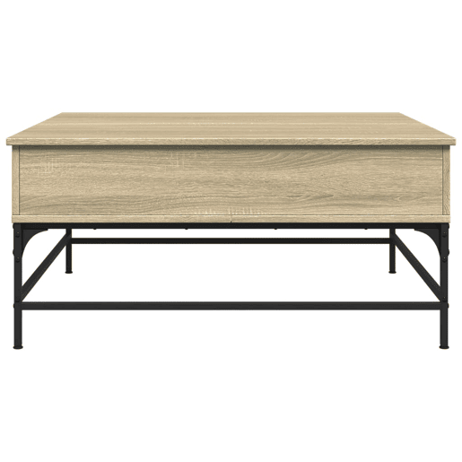 Mesa de Centro, Mesa baixa, 95x95x45 cm deriv. madeirametal carvalho sonoma