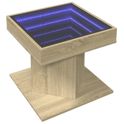 Mesa de Centro, Mesa baixa c LEDs 50x50x45 madeira processada Mesa de Centro, Mesa baixa c LEDs 50x50x45 madeira processada