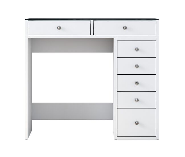 Tocador "soma" con cajones de madera empotrados - 90 x 44 x 80 cm - blanco