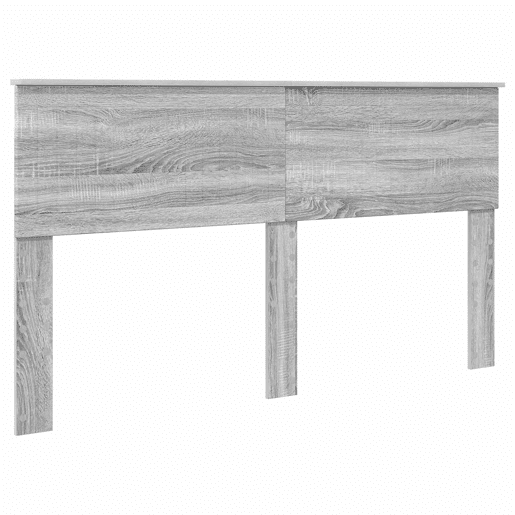 Estrutura da Cama de casal simple com cabeceira Cinza Sonoma 160 x 200 cm