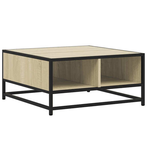 Mesa de Centro, Mesa baixa, derivados de madeira e metal carvalho sonoma