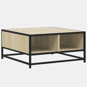 Mesa de Centro, Mesa baixa, derivados de madeira e metal carvalho sonoma