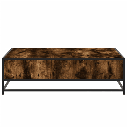 Mesa de Centro, Mesa baixa, derivados de madeira e metal carvalho fumado