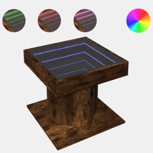 Mesa de Centro, Mesa baixa c LEDs 50x50x45 madeira processada