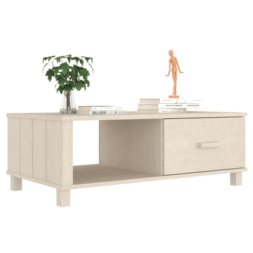 Mesa de Centro, Mesa baixa, 100x55x35 cm pinho maciço castanho-mel