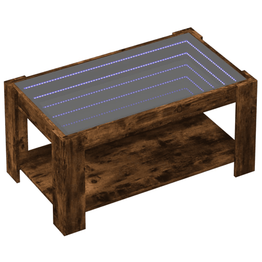 Mesa de Centro, Mesa baixa c LEDs 90x50x40 cm madeira processada Mesa de Centro, Mesa baixa c LEDs 90x50x40 cm madeira processada